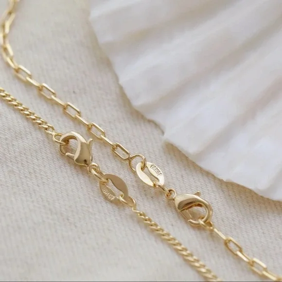 Layered Link Necklace Set | 18k Gold Filled - Picture 9 of 10